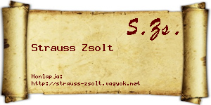 Strauss Zsolt névjegykártya